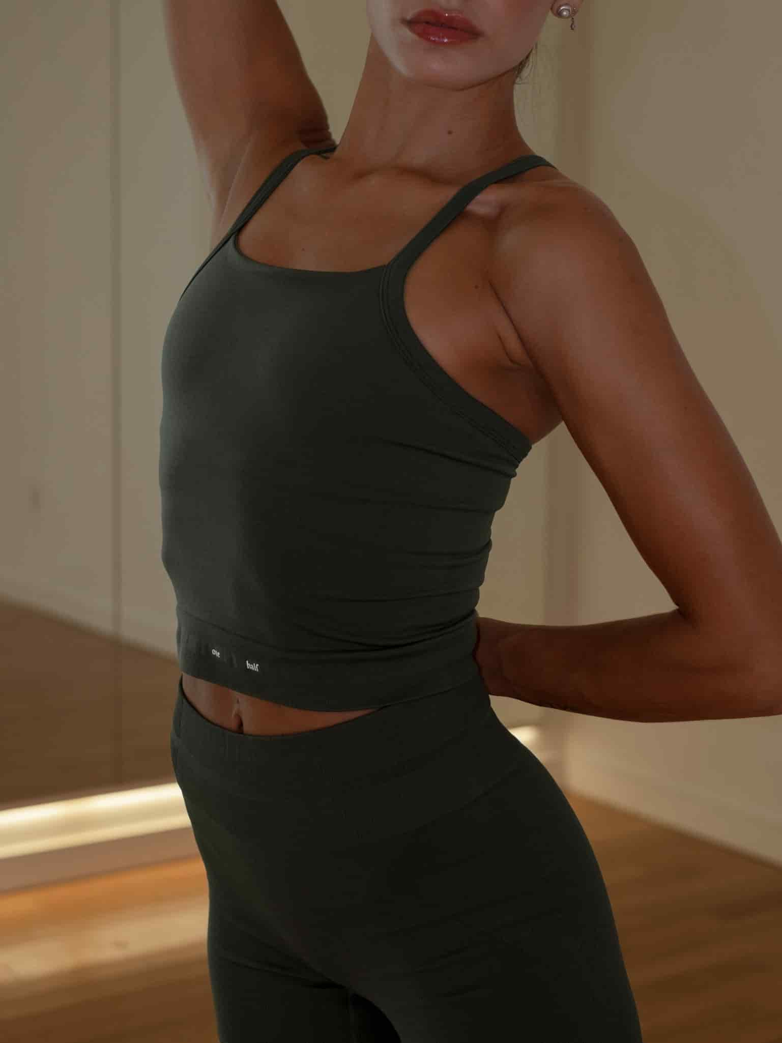 BOX SEAMLESS TANK TOP - PESTO - miniatura 5