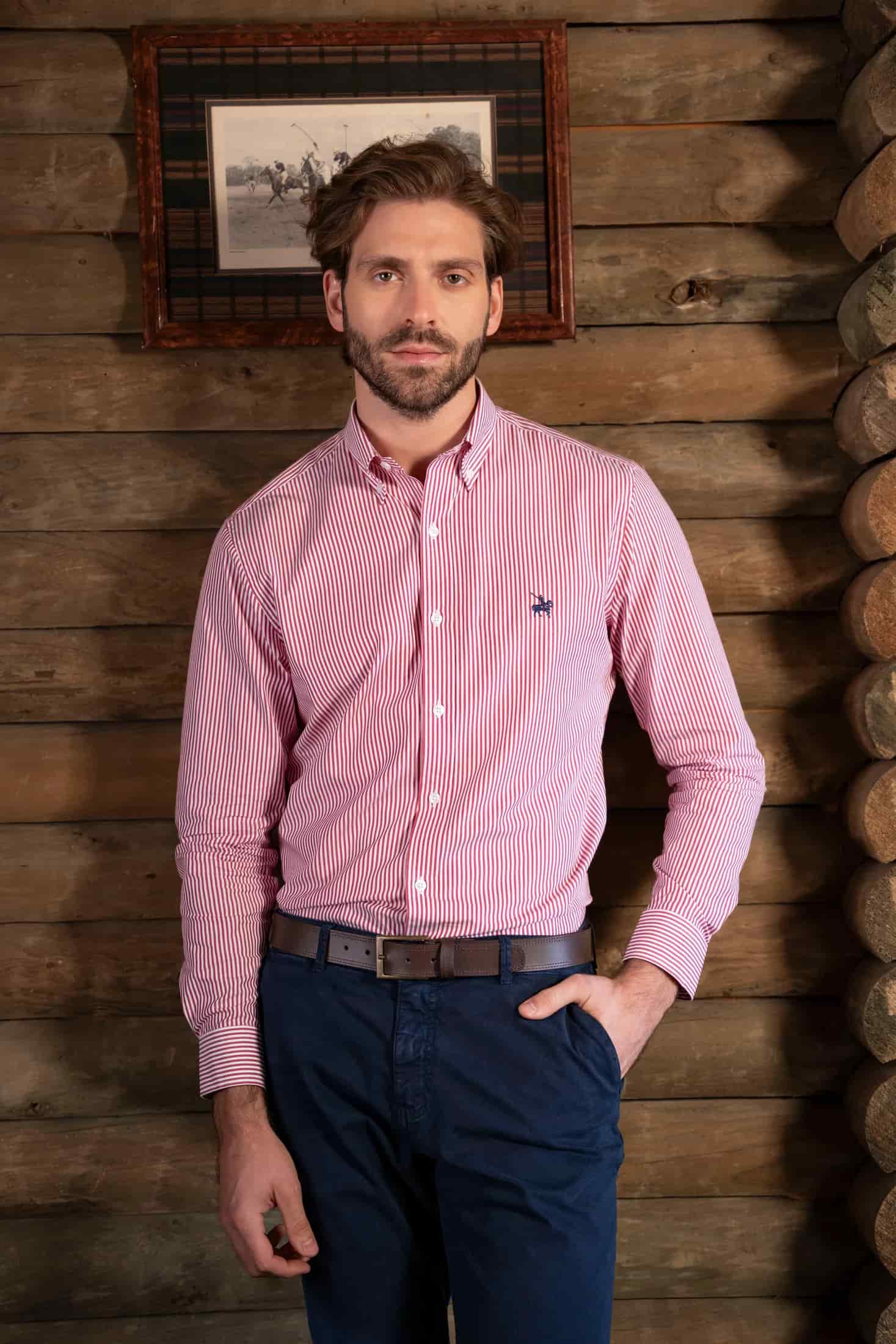 Camisa Cleverton Hombre Rojo - miniatura 2