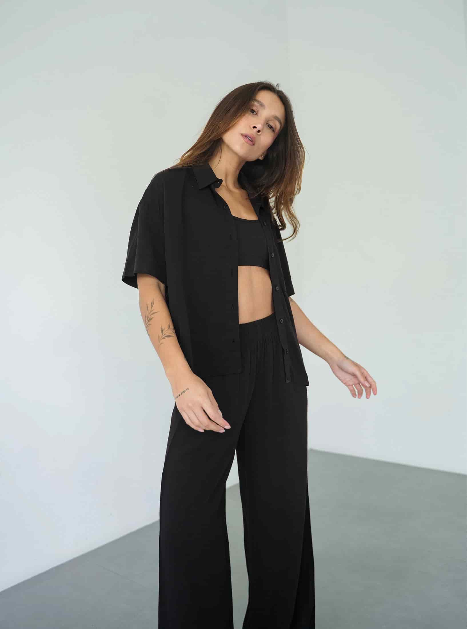 Set Breezy Black Palazzo - miniatura 4