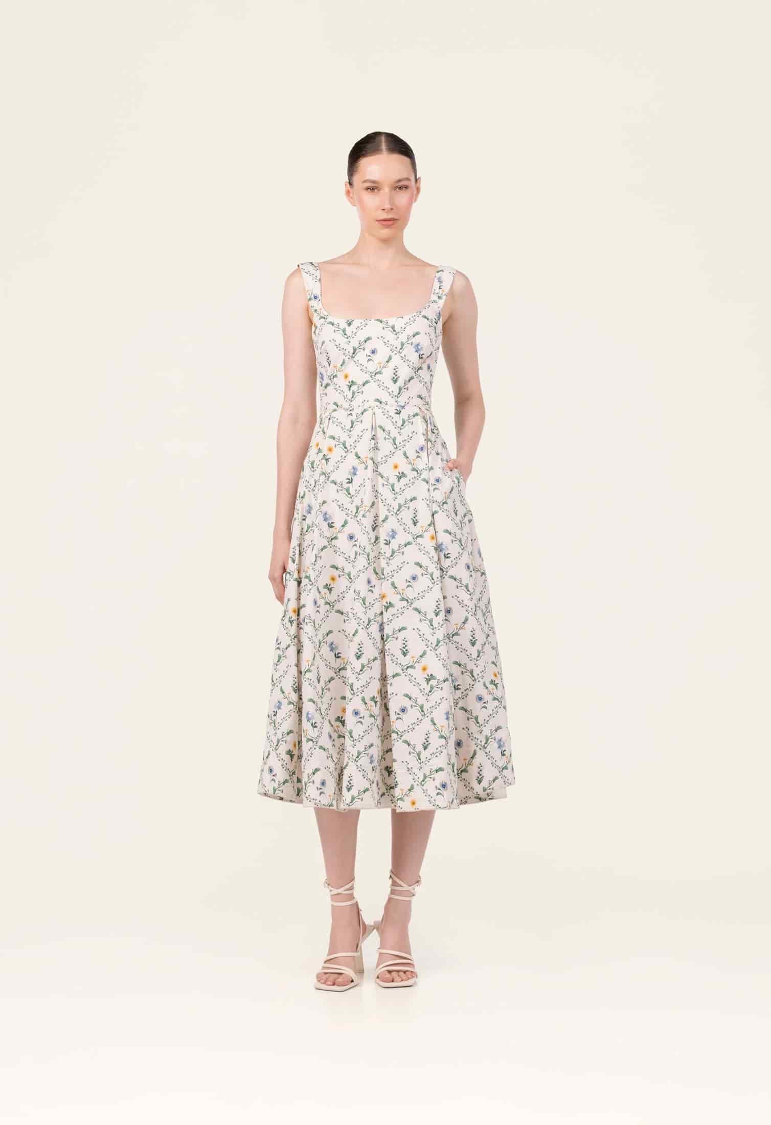 Alcaparra Brisa  Midi Dress - miniatura 5