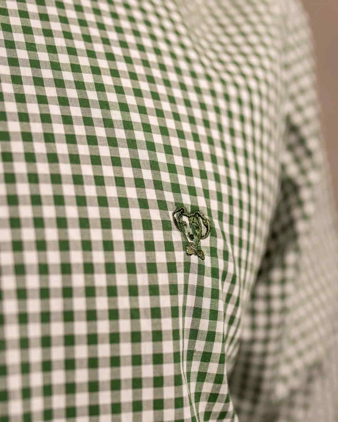 Camisa Antimanchas Popelina Cuadros Verde Oscuro Lugano - miniatura 6