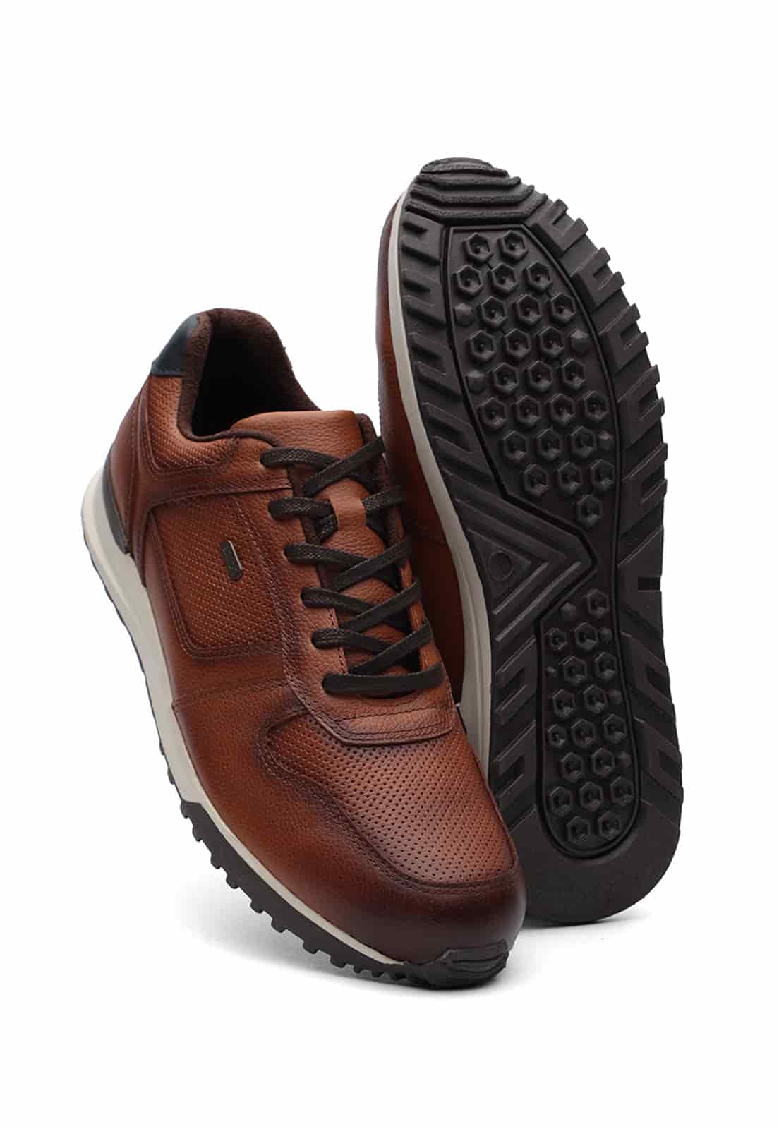Tenis de cuero para hombre color miel | Armori x Los Caballeros - miniatura 3