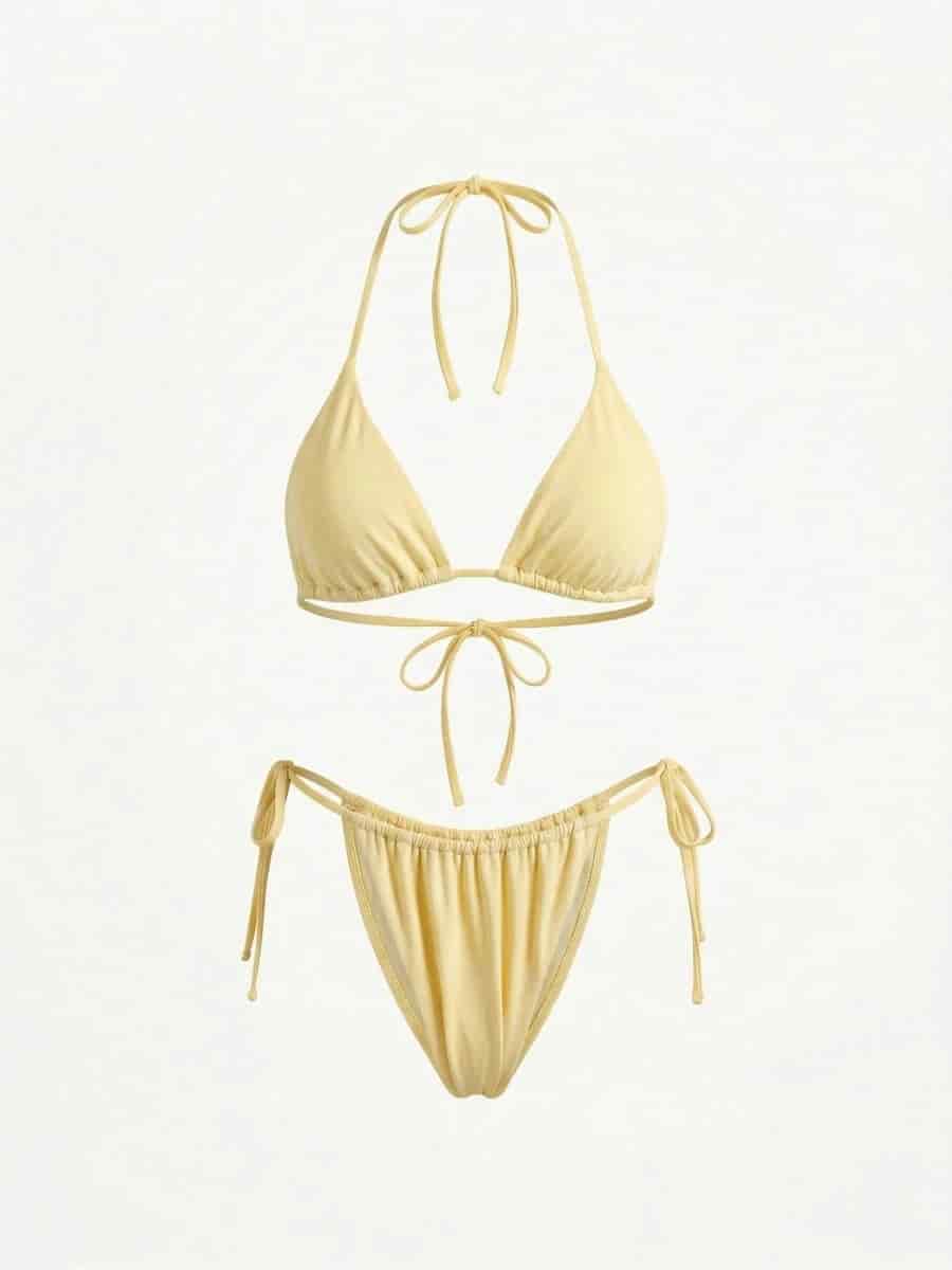 Bikini Triángulos Eva - Butter yellow - miniatura 2