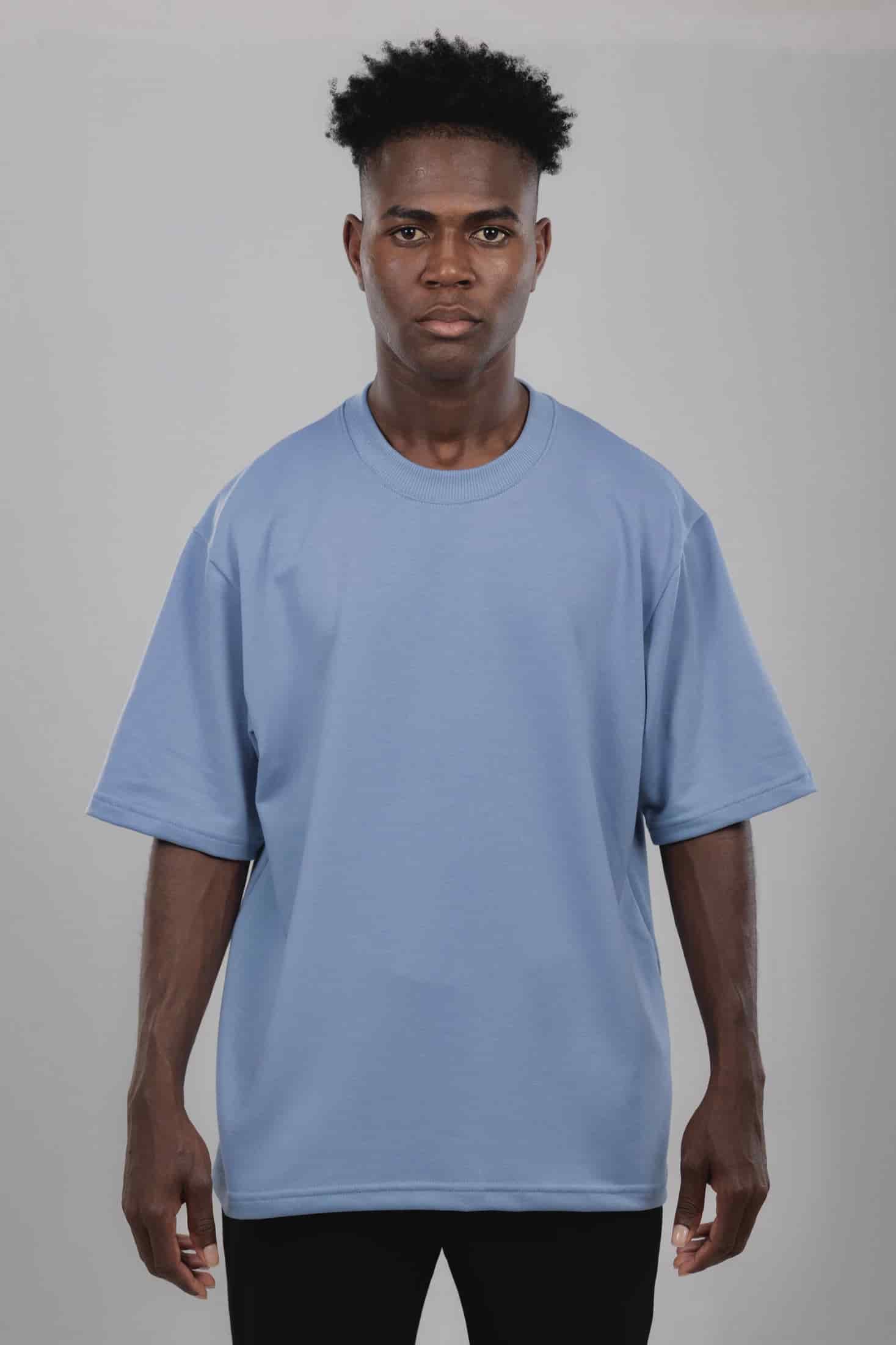 CAMISETA OVERSIZE 14082 GRIS AZULADO BASICA SVG - miniatura 1