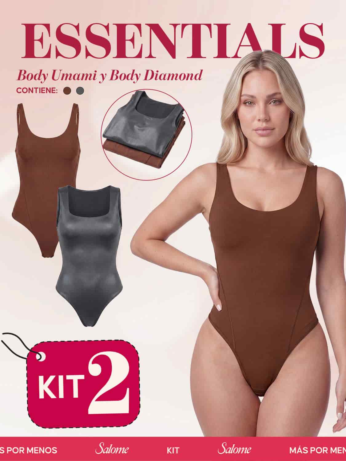 Kit Body Diario Umami Tiras Finas & Diamond Escote Cuadrado | Salome 5005 + 5006 - miniatura 6
