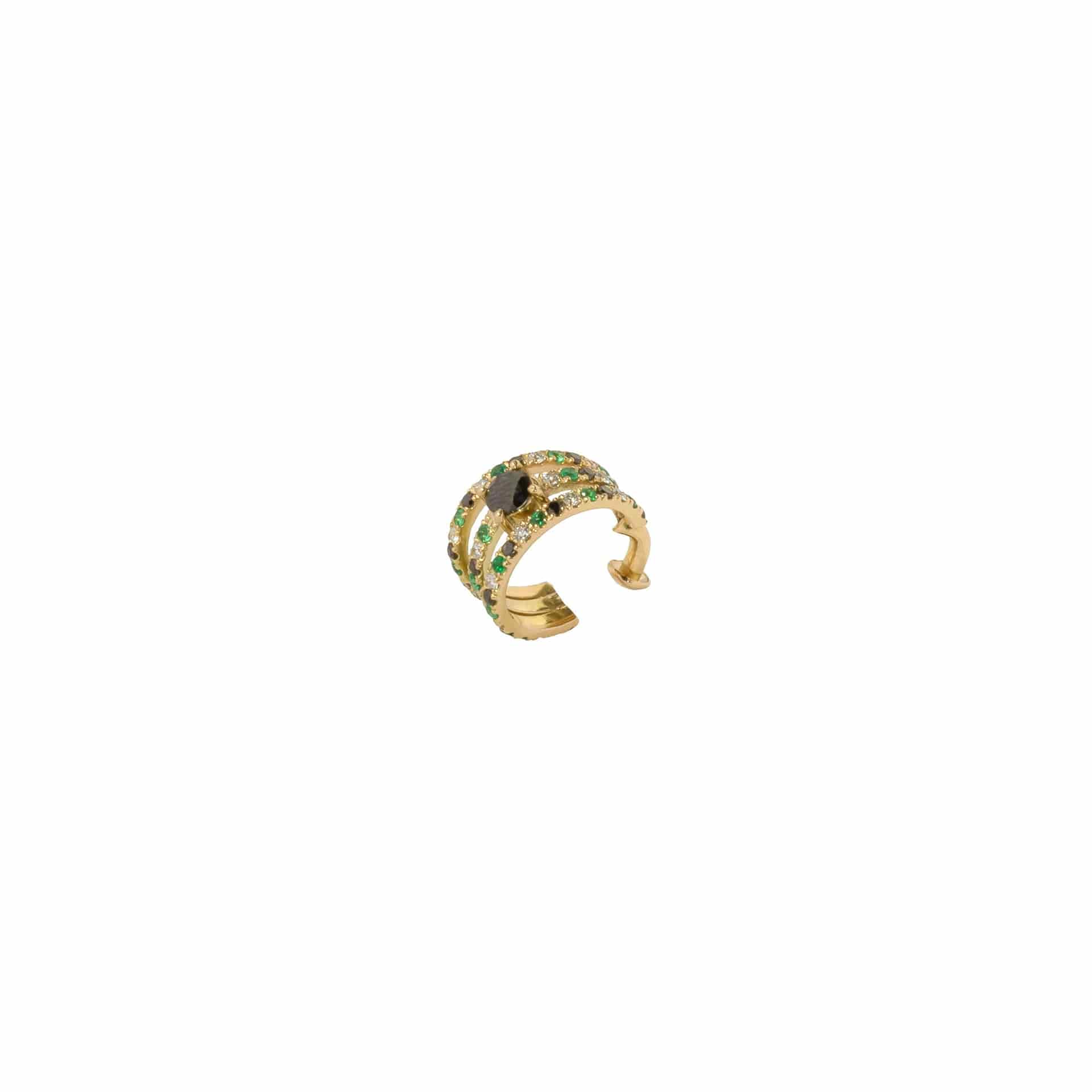 Ear Cuff Black Snake Bite - miniatura 1