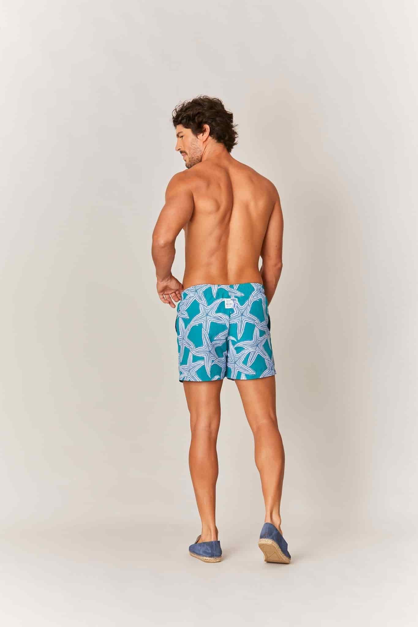 Men's star green swim trunk - miniatura 3