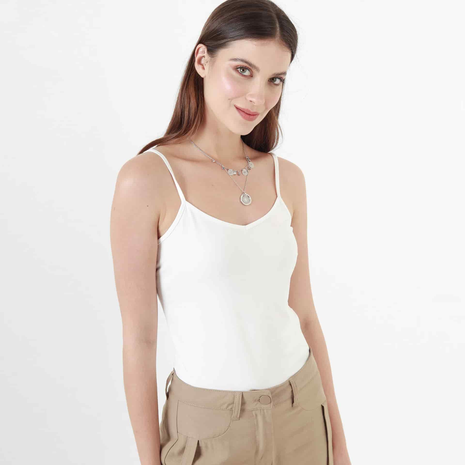 Camiseta Cuello V Manga Tiras - miniatura 3