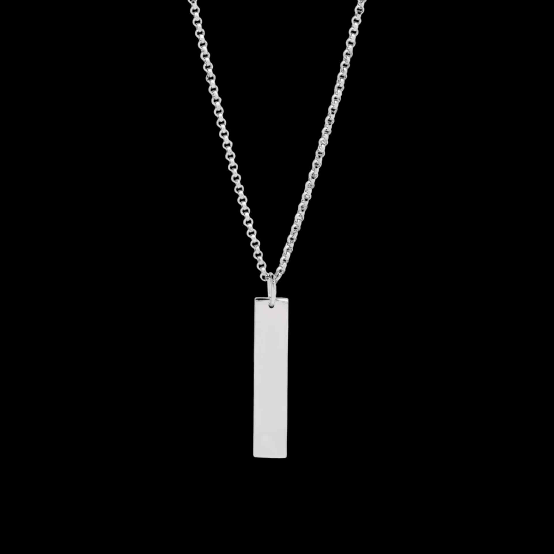 VERTICAL BAND NECKLACE | CADENA EN PLATA - miniatura 1