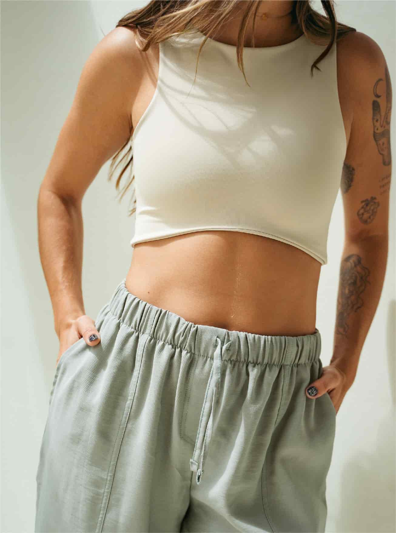 Crop top Soft - Sand - miniatura 4