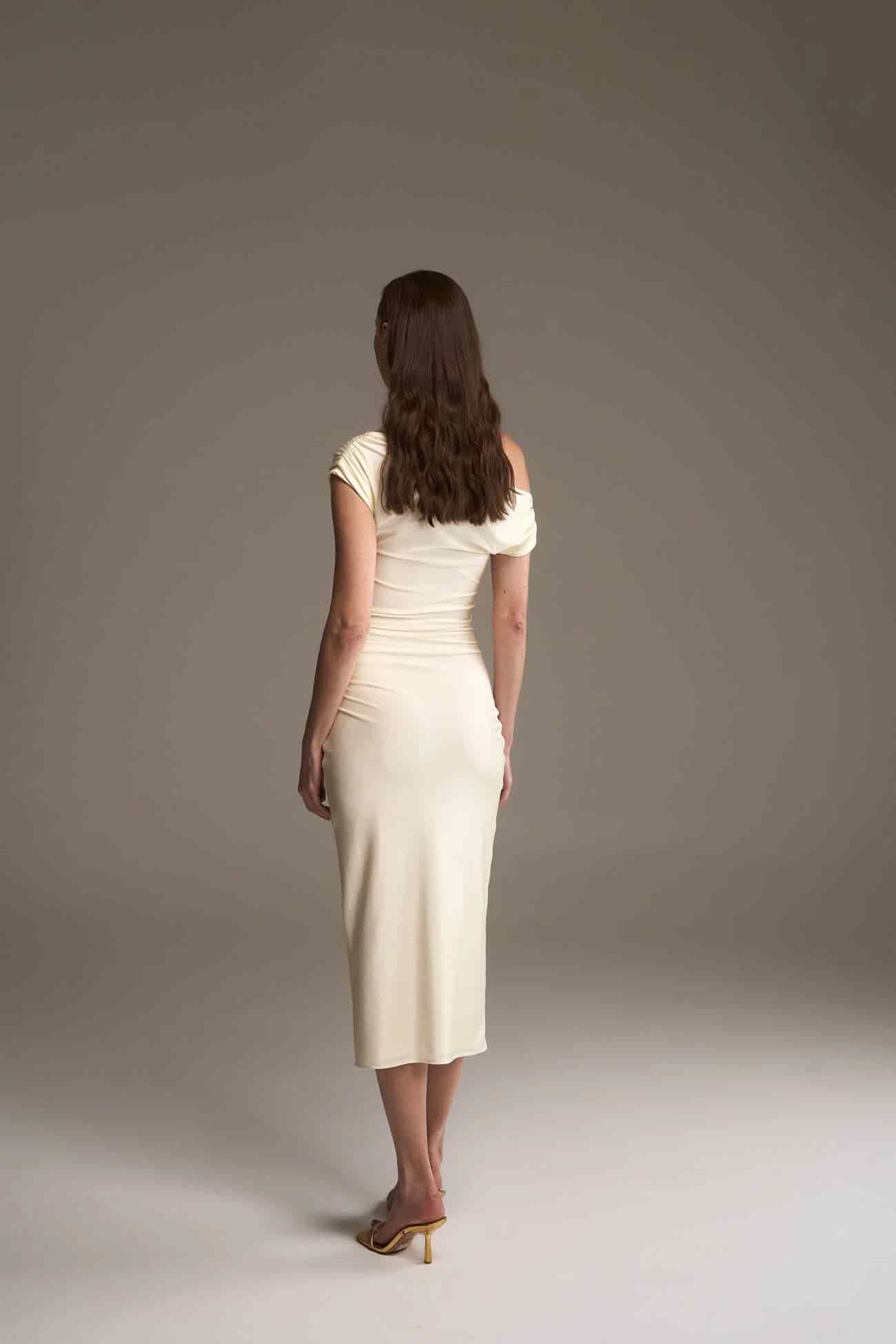 IVORY HUDA MIDI DRESS - miniatura 3