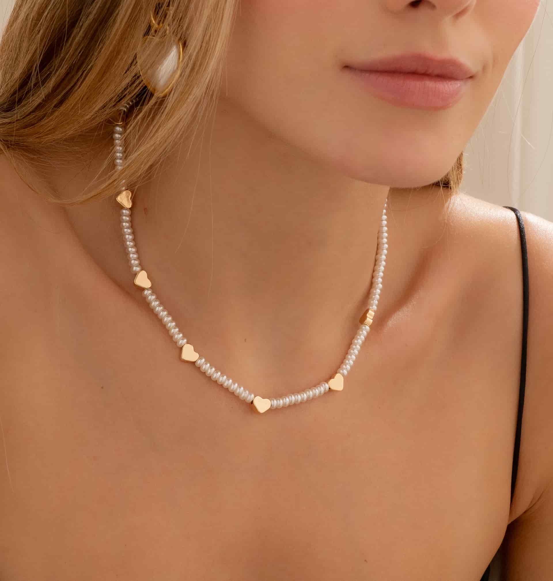 Choker Perla Corazón - miniatura 1