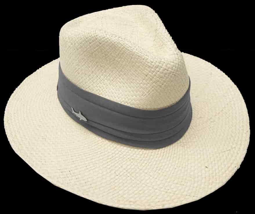 SOMBRERO CLARO CINTA ANCHA GRIS - miniatura 1