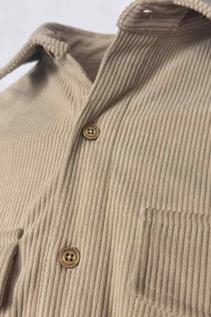 Camisa corduroy/pana café - miniatura 4
