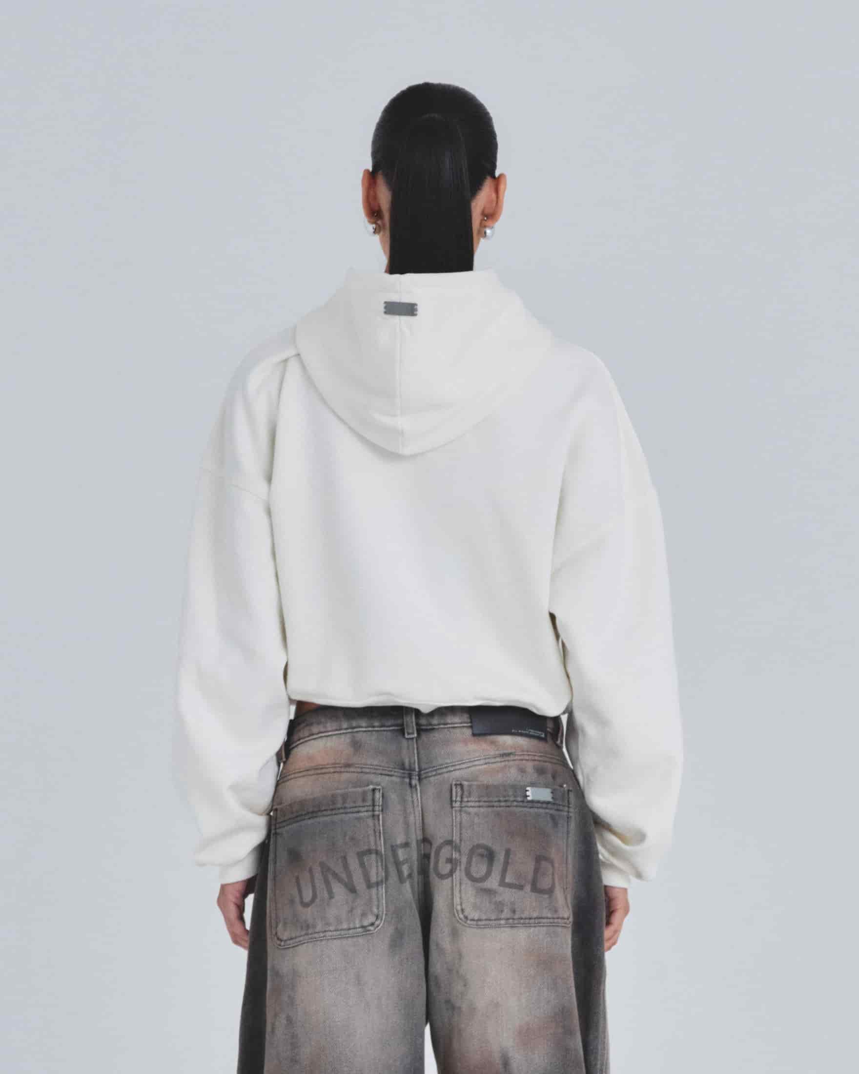 W Holy State Deco Boxy Fit Hoodie White - miniatura 7