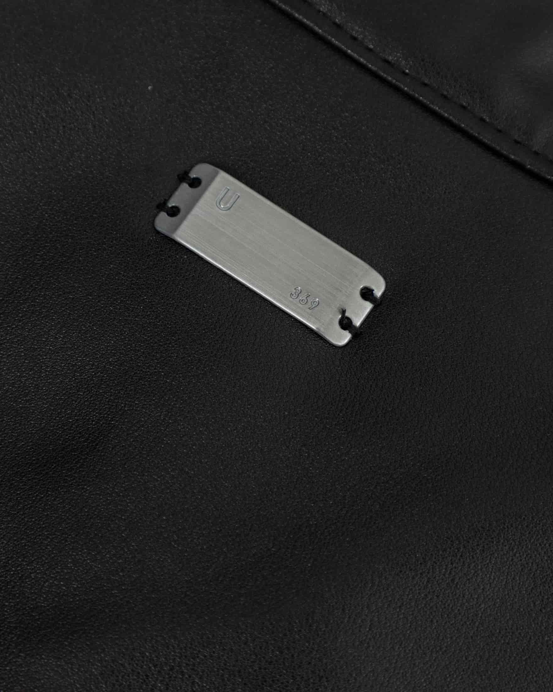 Spring Worn Logo Biker Jacket Black - miniatura 6