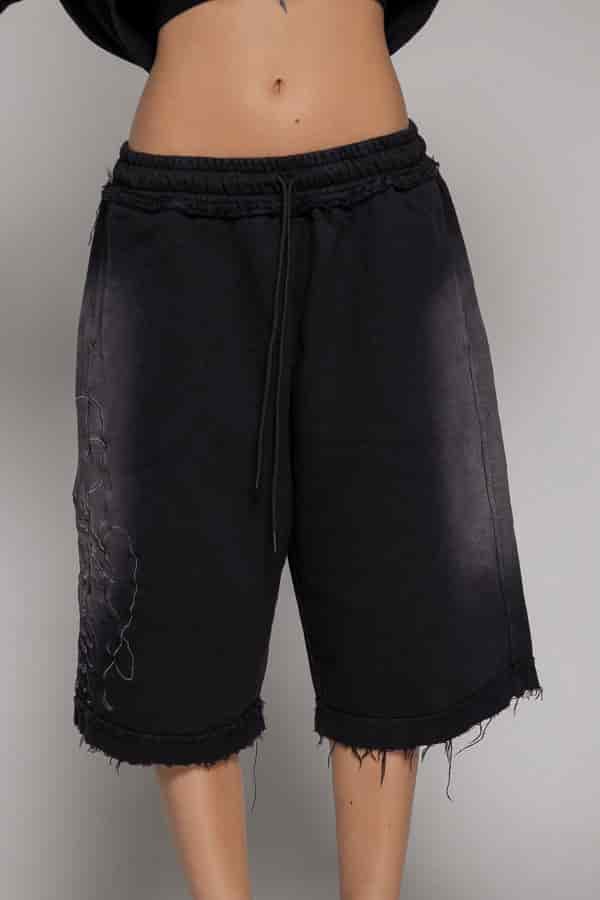 Bermuda/Jorts Remainder Dama Sogno-Negro - miniatura 6