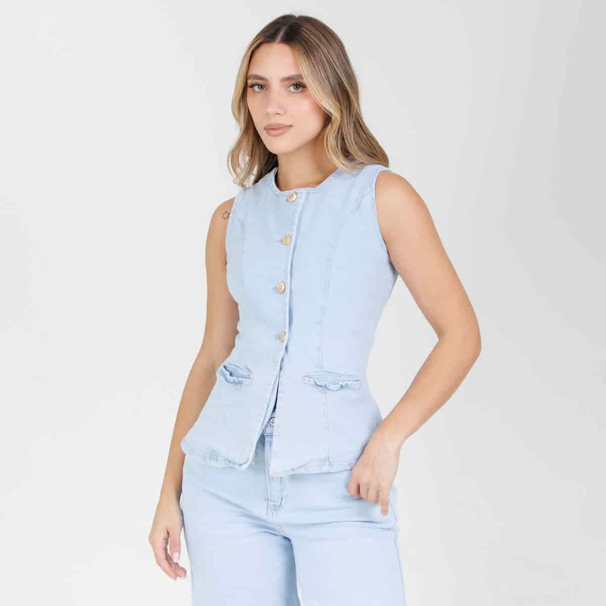 Chaleco denim B1846 - miniatura 1