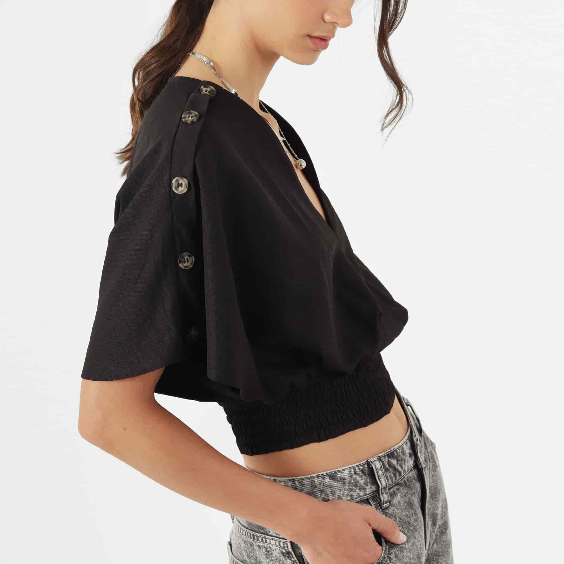 Blusa Cuello V Manga Corta - miniatura 32