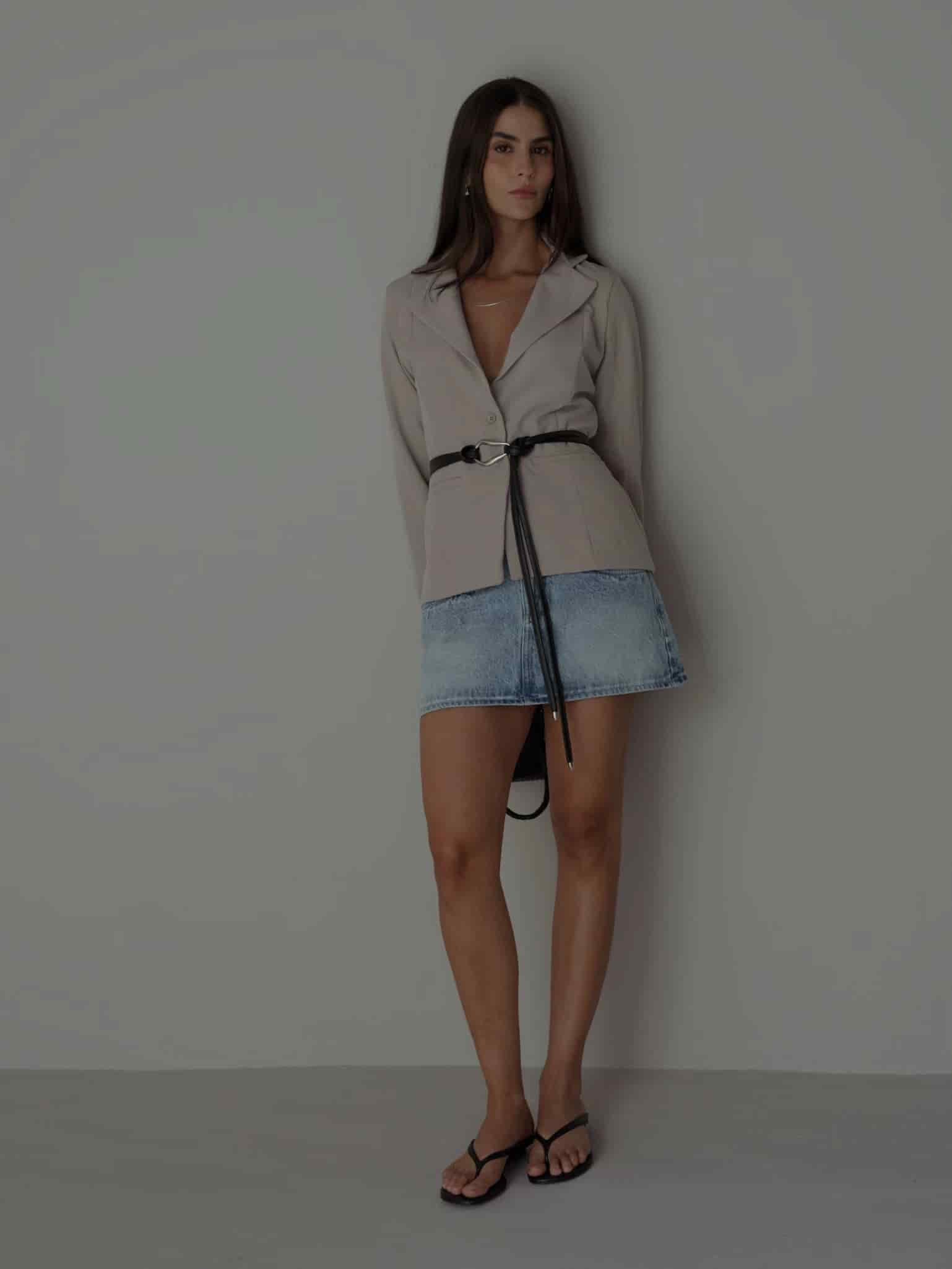 WAIST CLASSIC BLAZER - SAND - miniatura 2