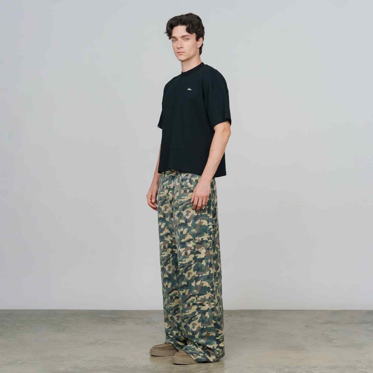Textured Boxy Tee - Black - miniatura 7