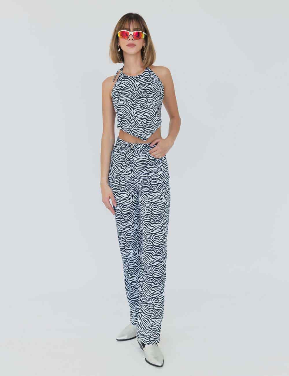 Howdy Top In Zebra - miniatura 1
