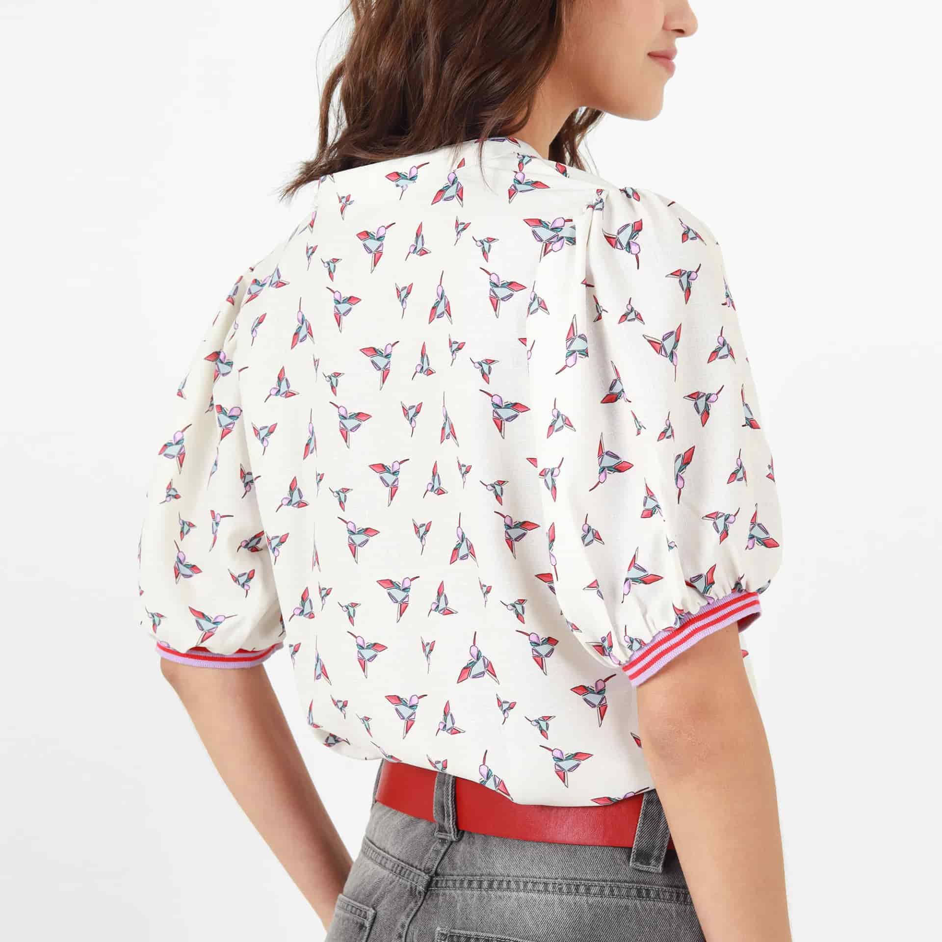 Blusa Cuello V Manga Corta - miniatura 4