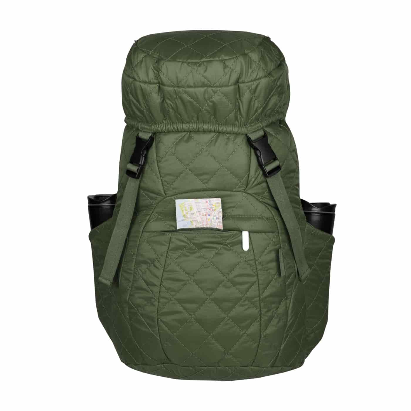 Morral Viajero Plegable Puffer Verde Militar - miniatura 3