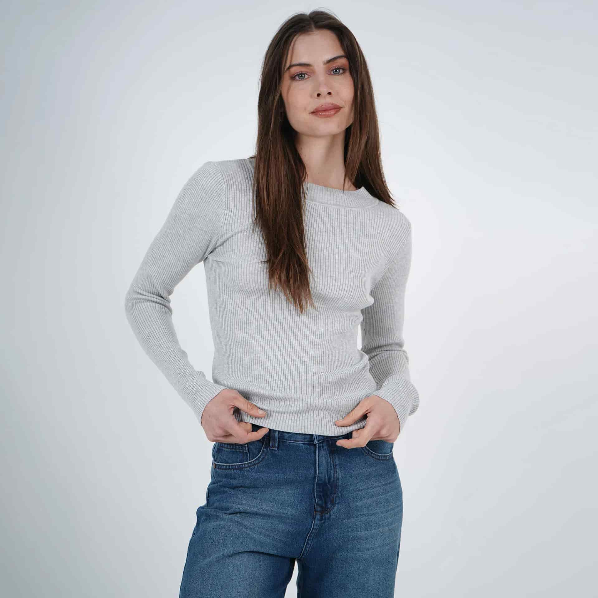 Sweater Cuello V Manga Larga - miniatura 7