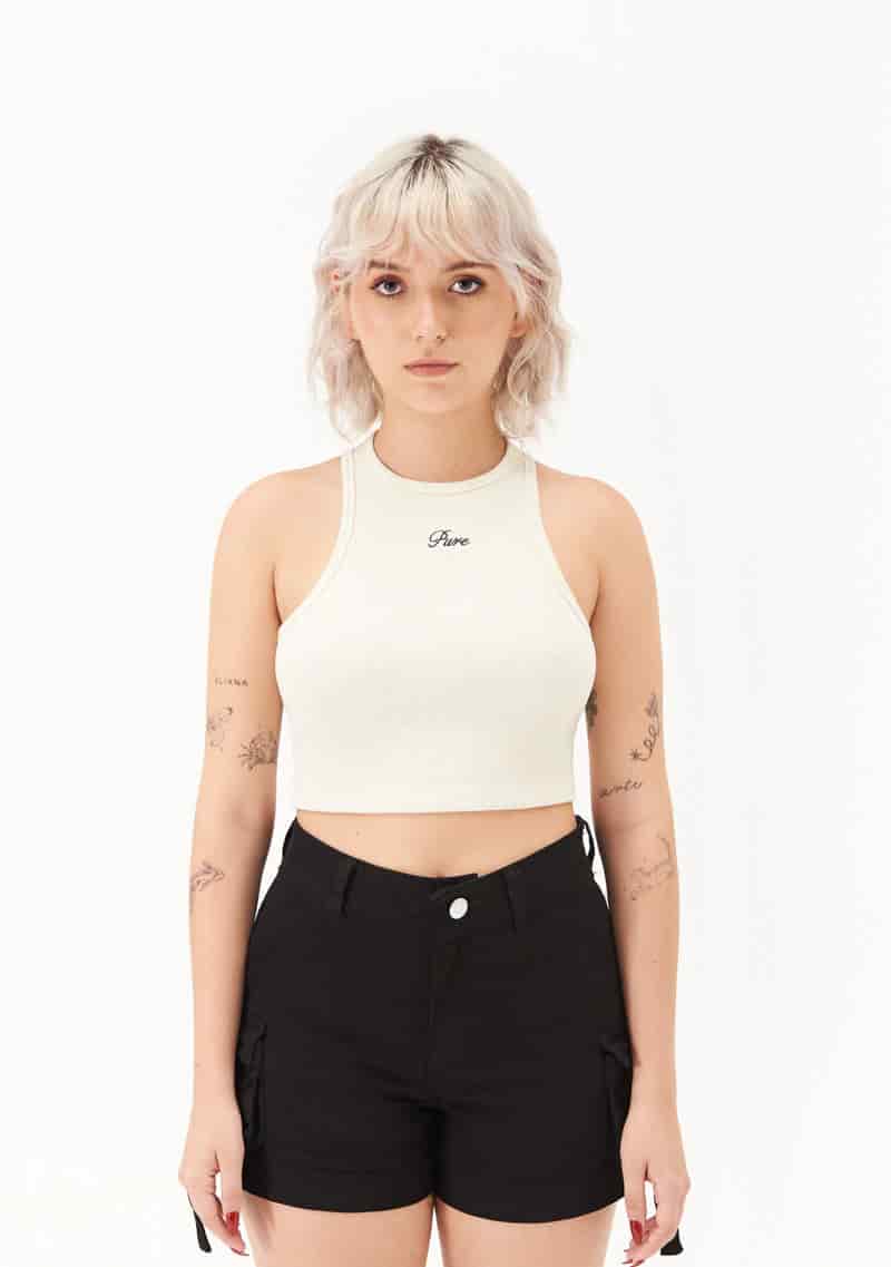 Classic cream crop top - miniatura 2