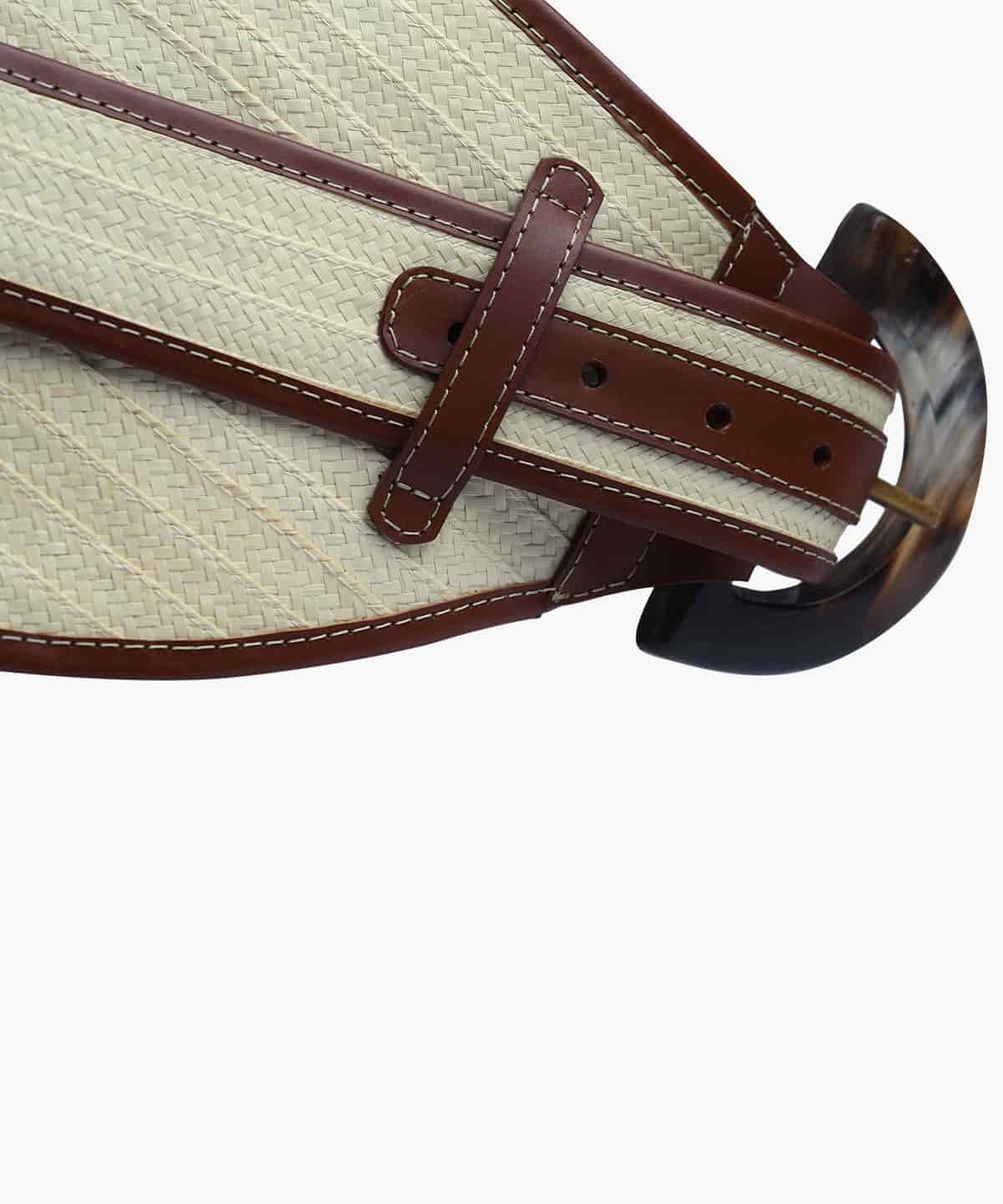 La Jefa in Raffia and Leather - miniatura 3