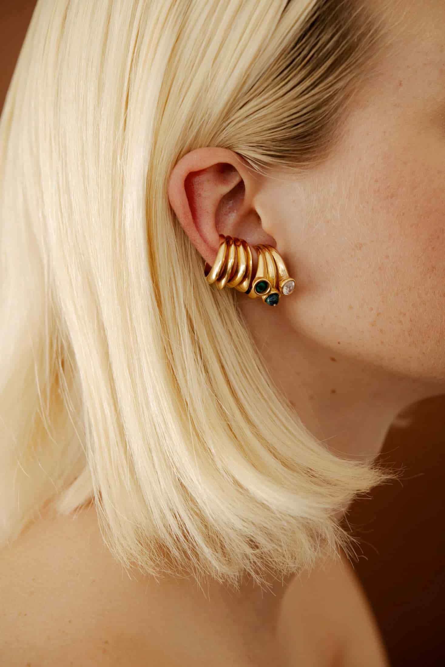 Anya Ear Cuff Ring Gold - miniatura 1