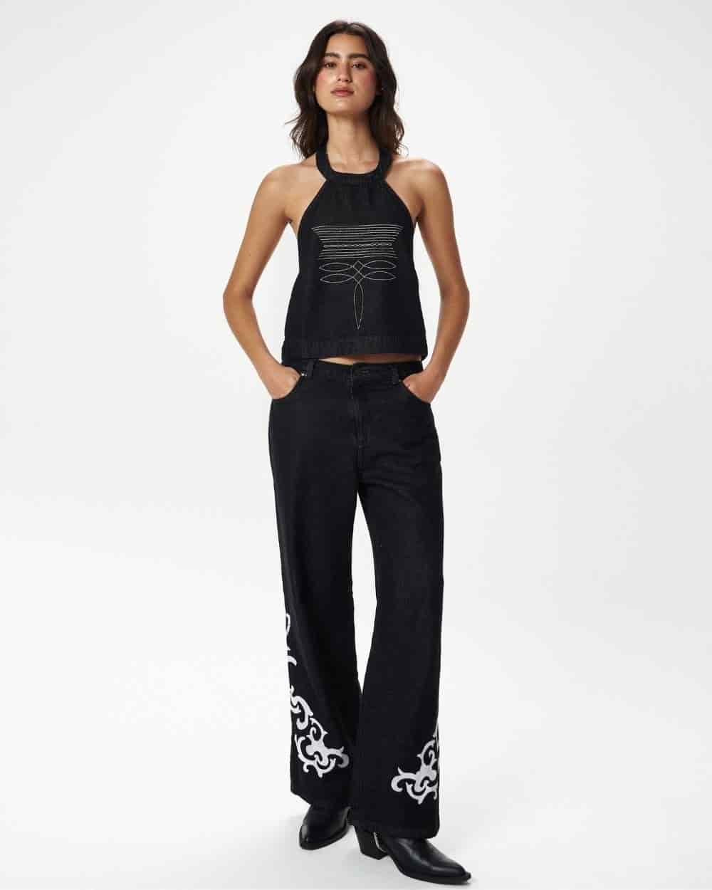 BRONC TOP BLACK - miniatura 1