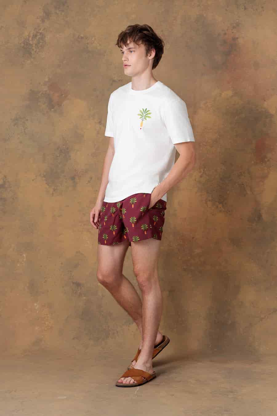 Men's cotton t-shirt thalos white - miniatura 2