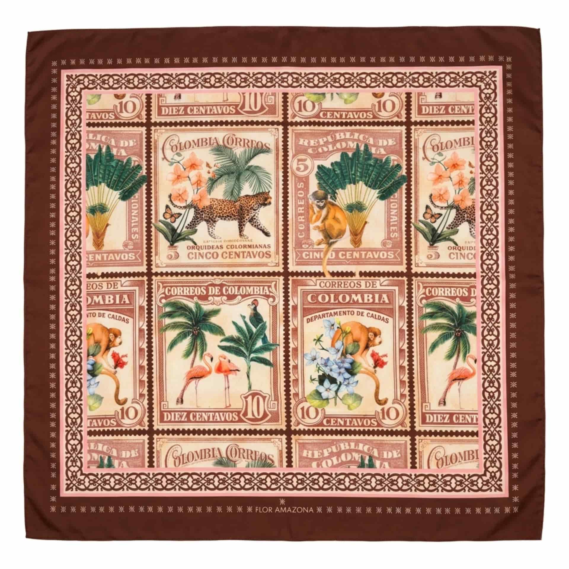 PAÑOLETA BURGUNDY STAMP - miniatura 4