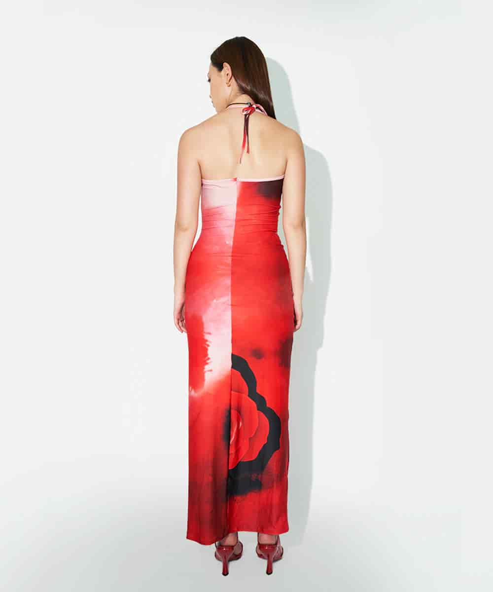 Maxi Dress in Rose Red - miniatura 3