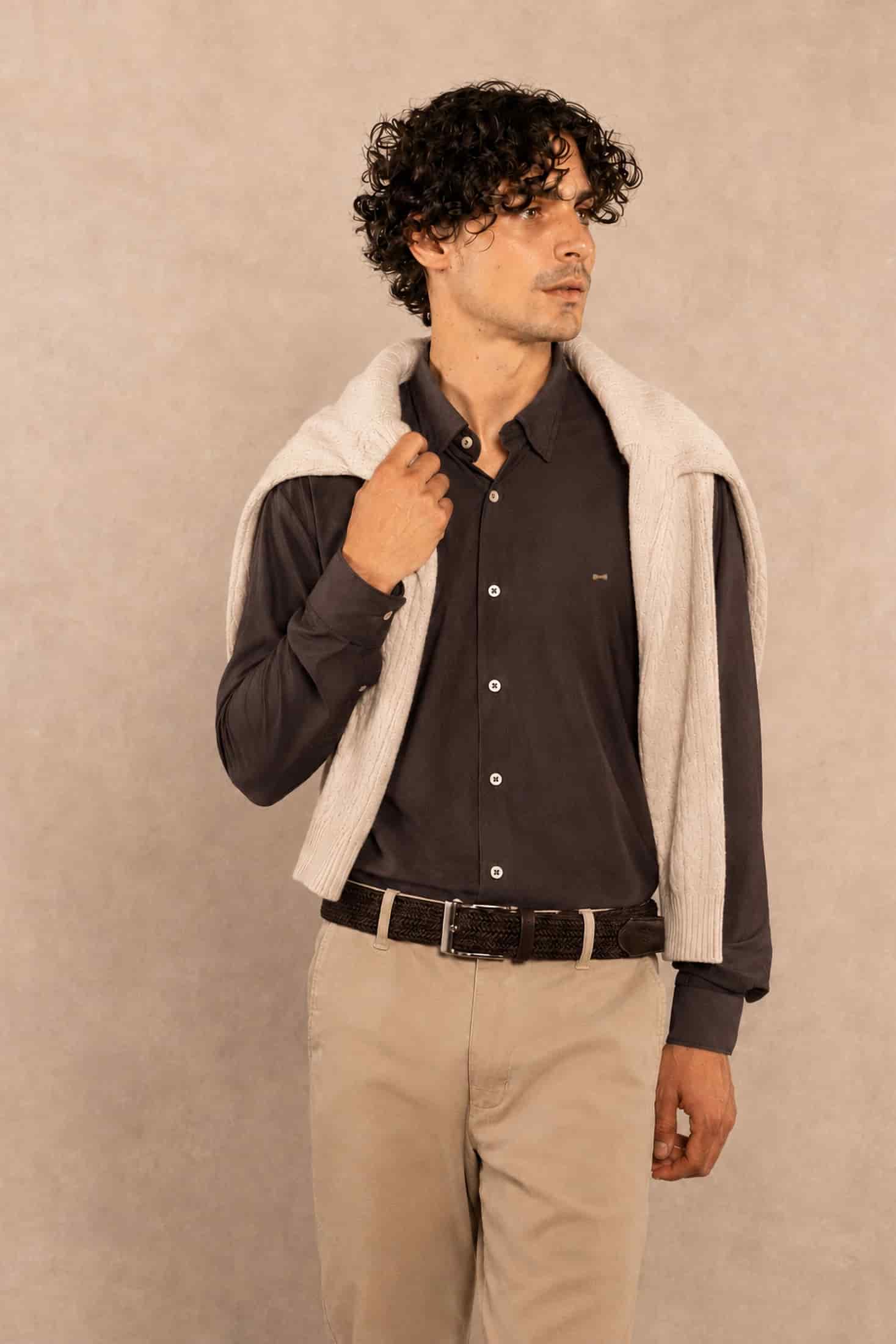 Camisa Performance Oxford Cafe - miniatura 1