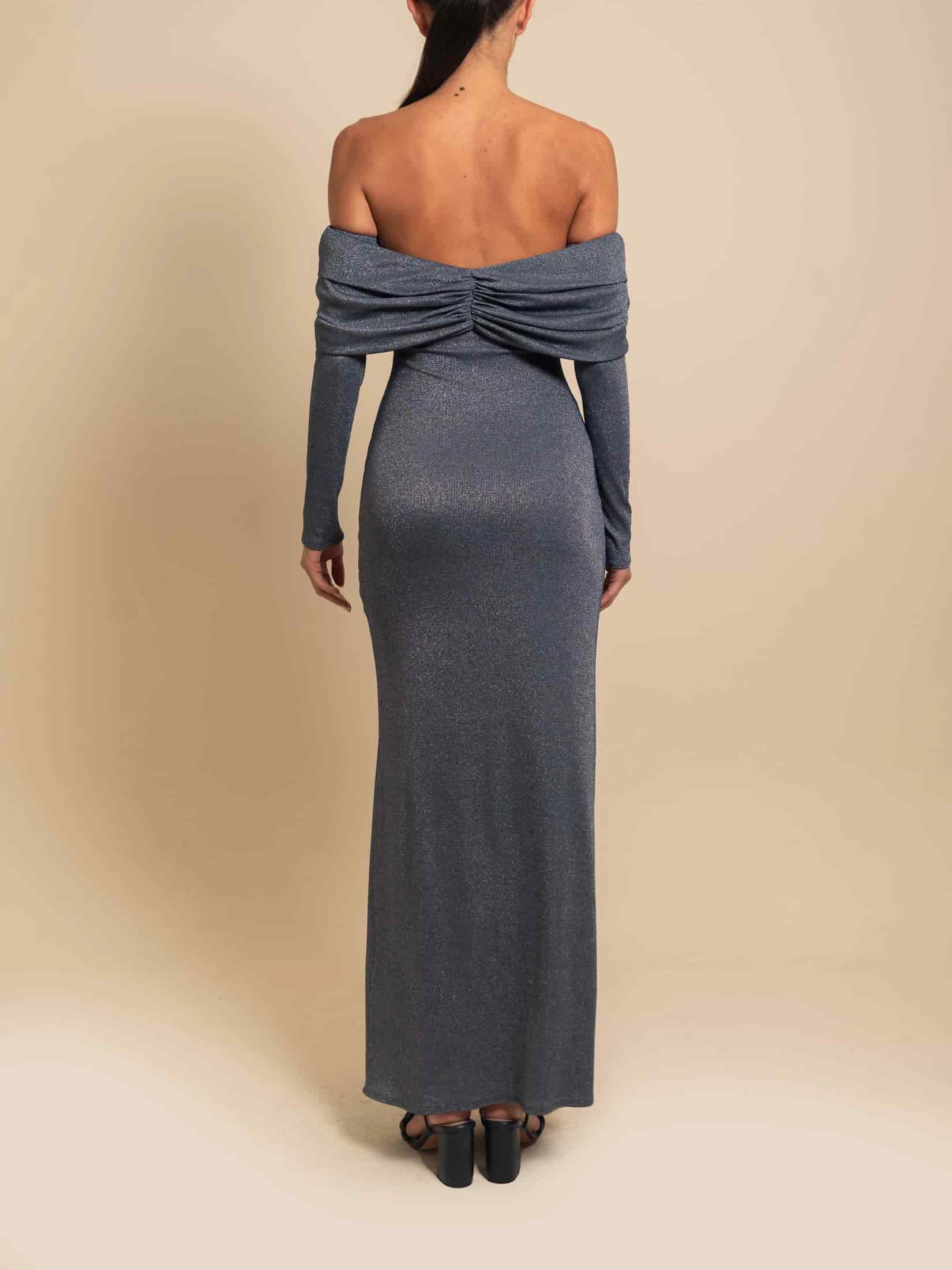 DAISY GOWN SILVER BLUE - miniatura 4