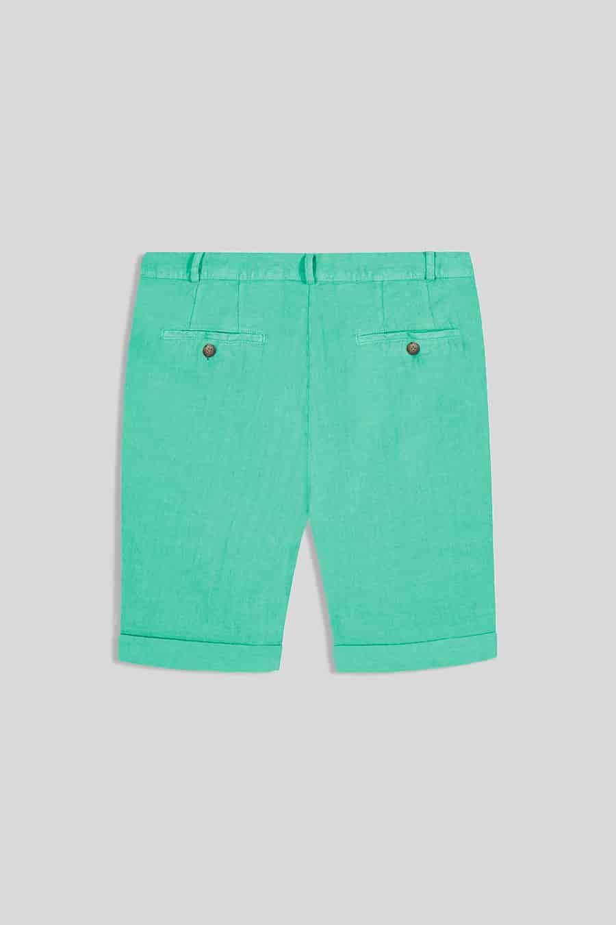 Men's linen bermuda light blue - miniatura 3