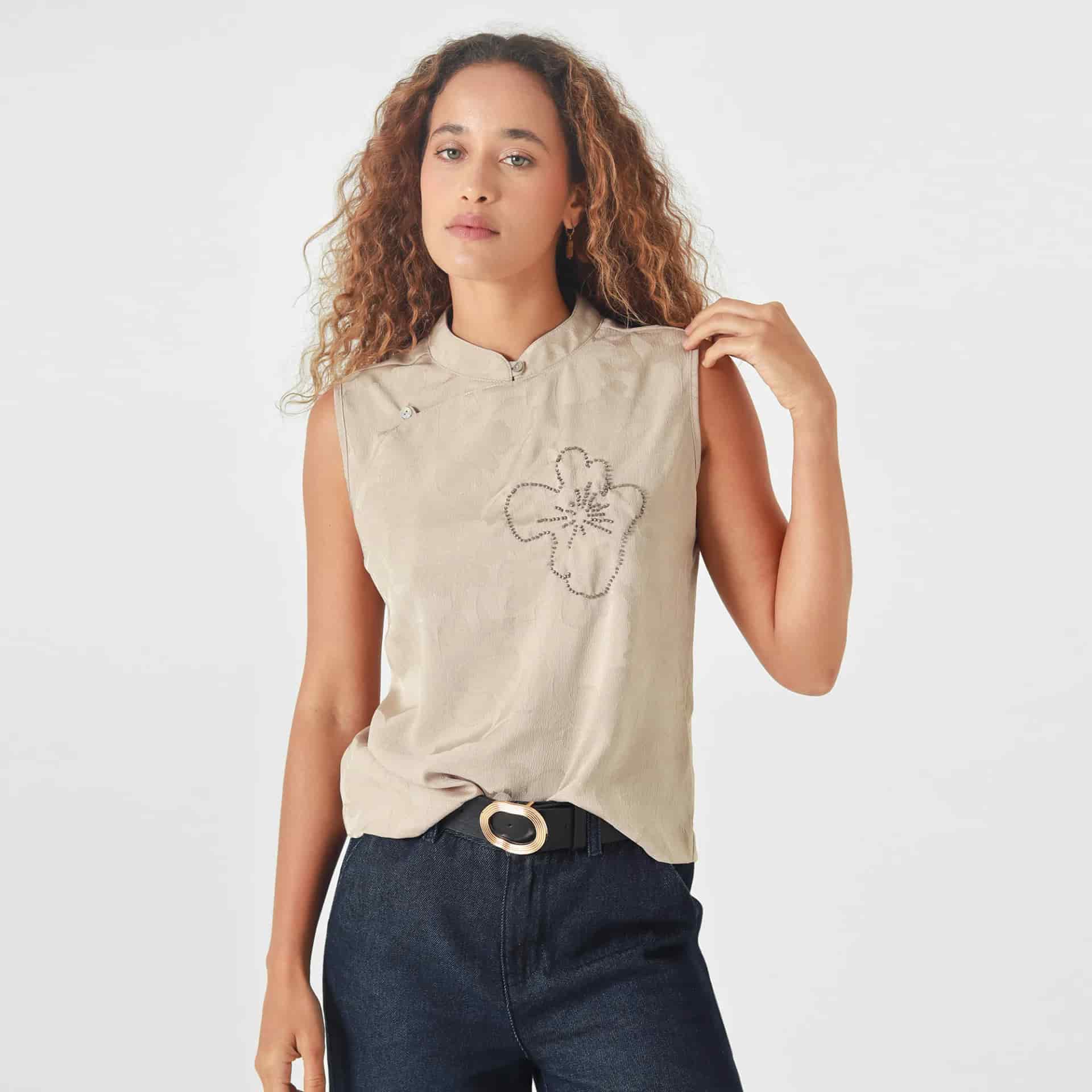 Blusa Cuello Neru Manga Sisa - miniatura 5