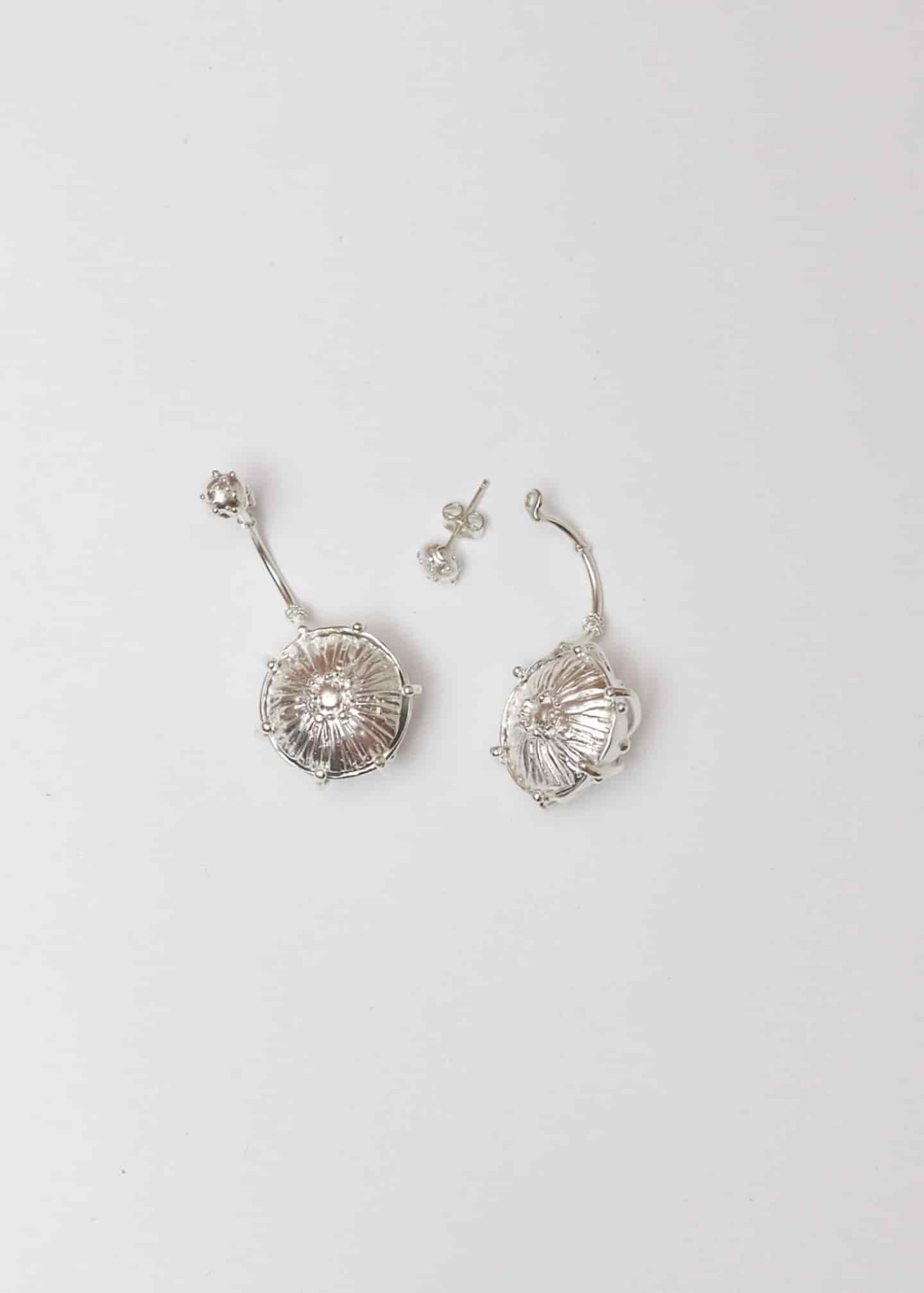 Aretes maxi sombrerito plata - miniatura 1
