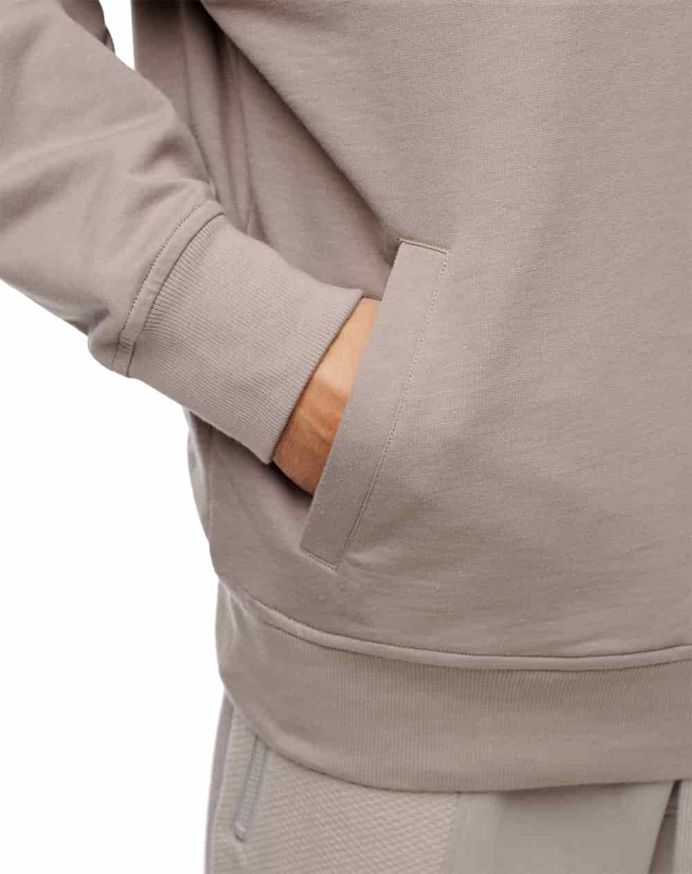 Buzo relax tipo hoddie algodón taupe hombre - miniatura 4