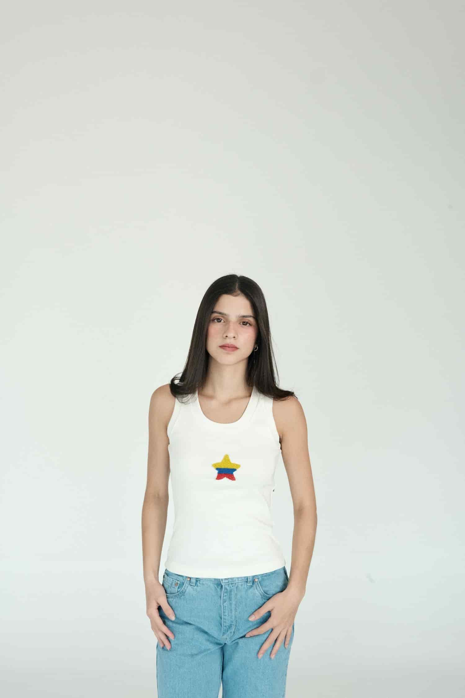 Colombian Star Tank Top (White) - miniatura 5