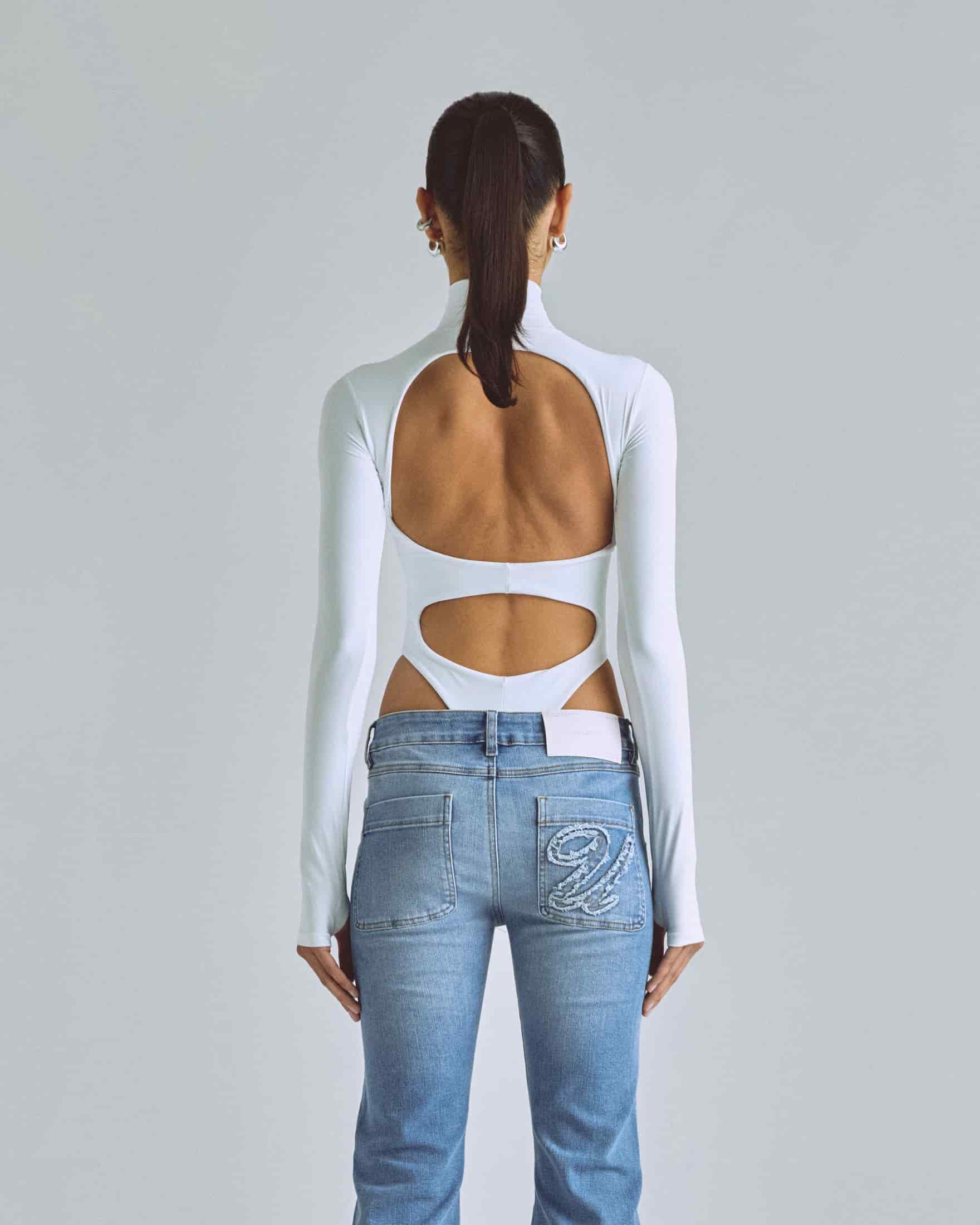 Basics Turtleneck Backless Body White - miniatura 6