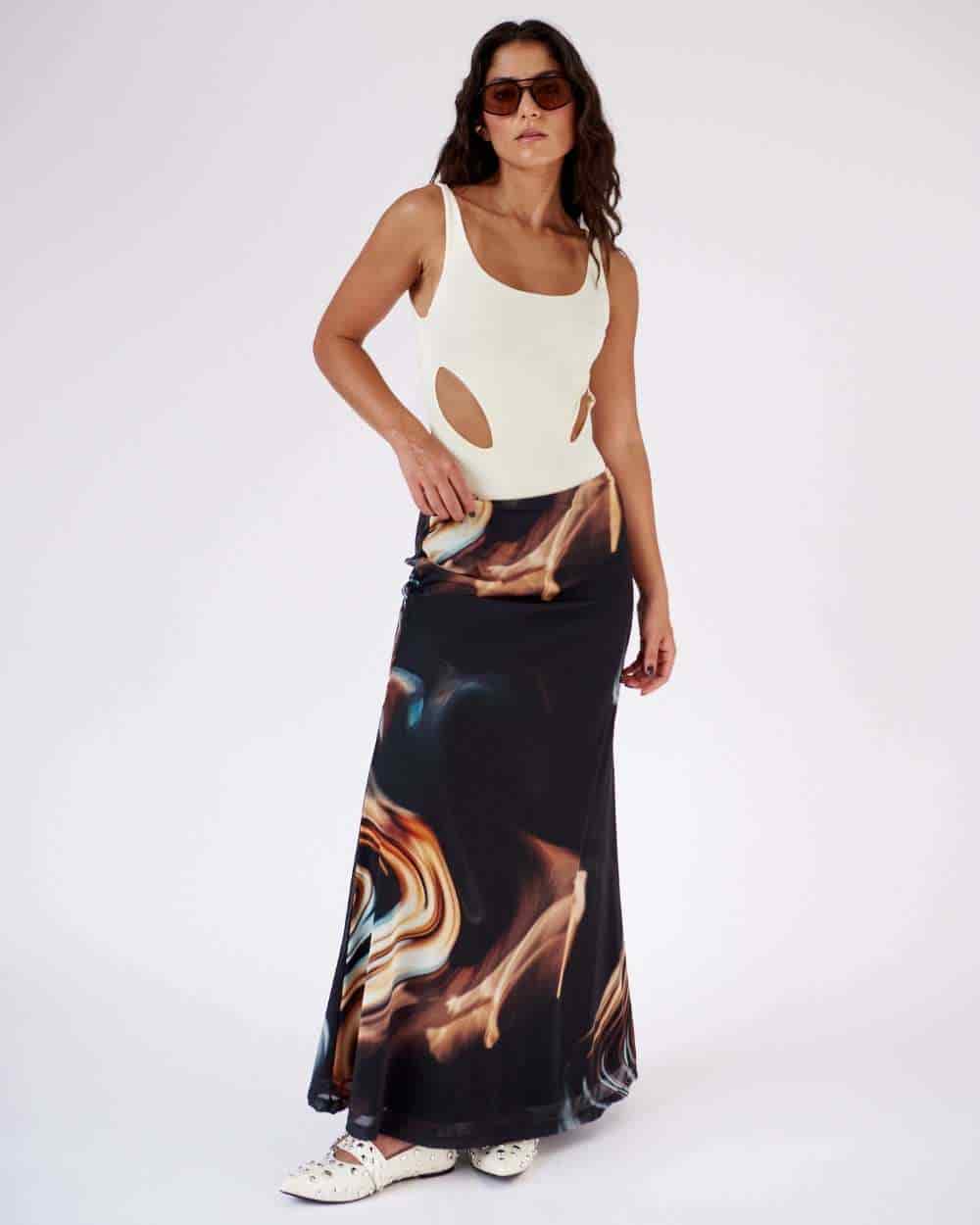 MESH MAXI SKIRT - miniatura 6