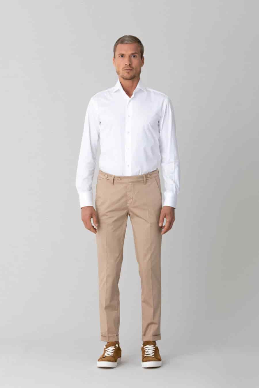 Men's cotton pants beige mauro - miniatura 4