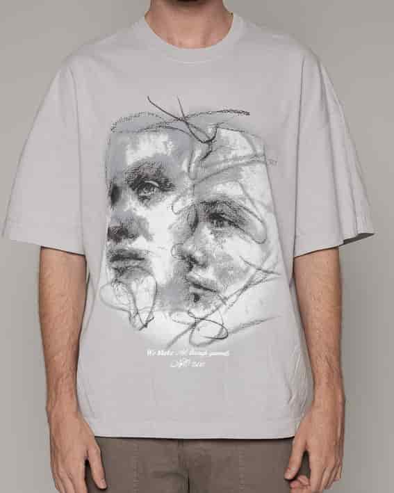 Oversized The Art Rostro-Gris/Claro - miniatura 3