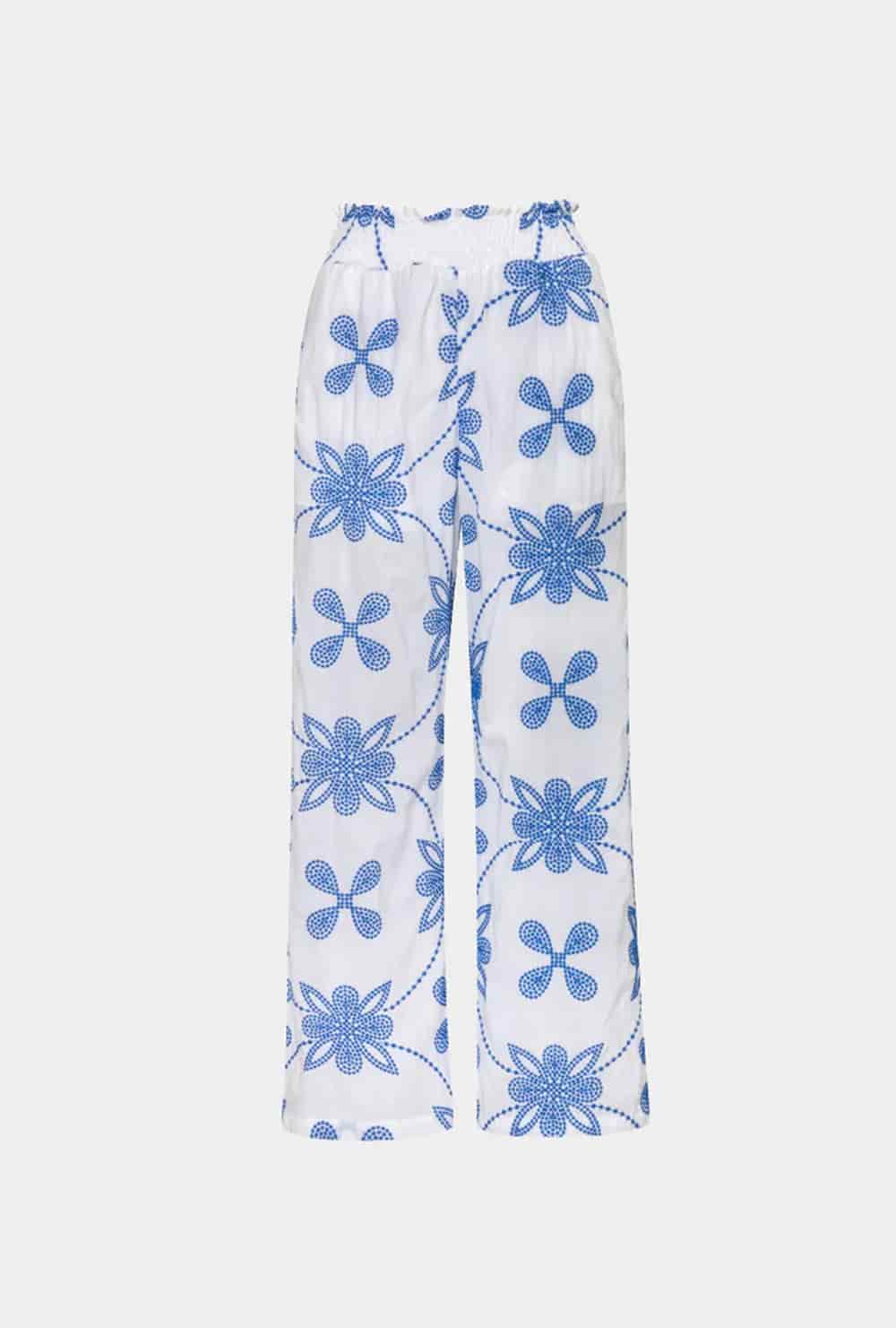 DAPHNE PANTS WHITE/BLUE - miniatura 1
