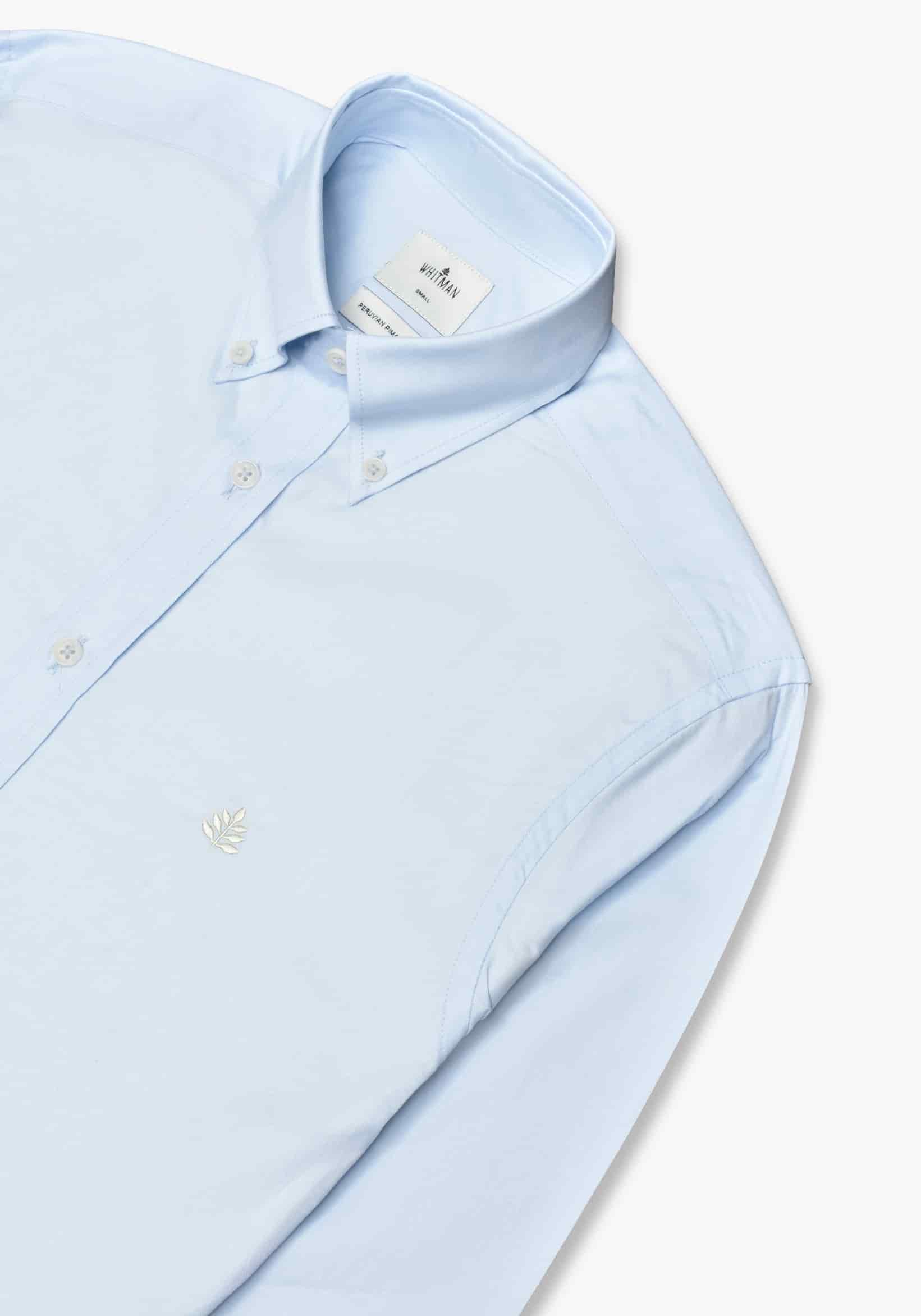 Camisa Azul Celeste Cuello Button Down L-Mar - miniatura 2