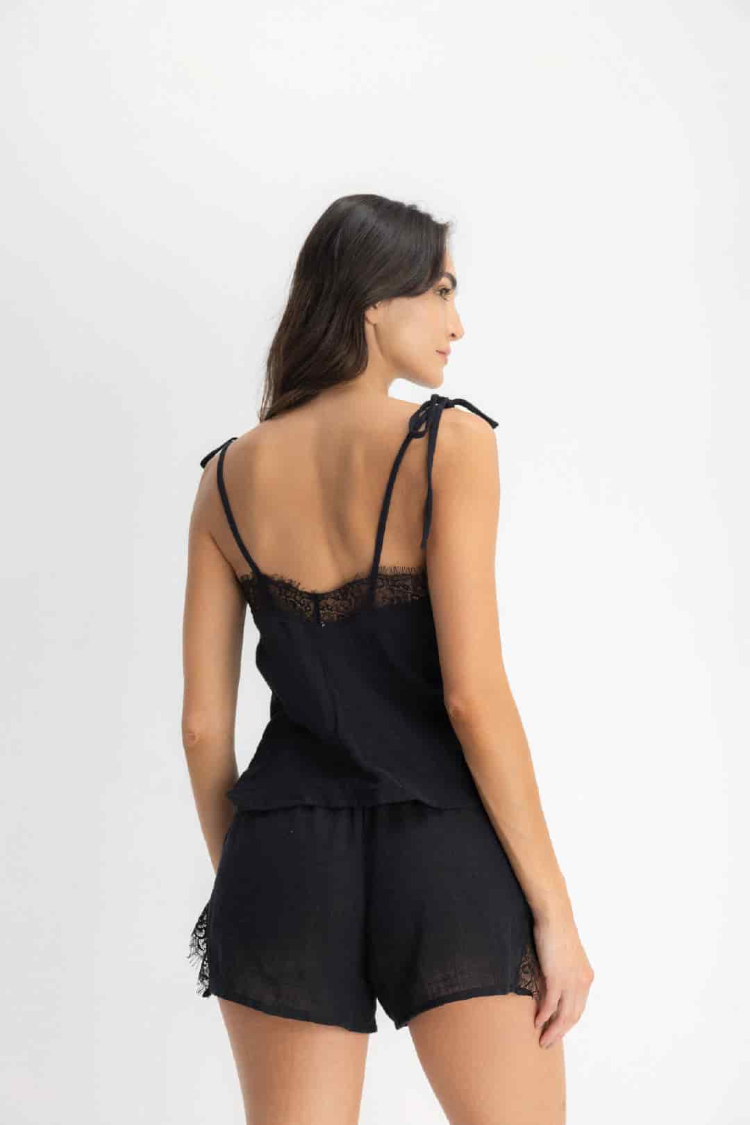 SET PIJAMA COTTON NEGRO - miniatura 5